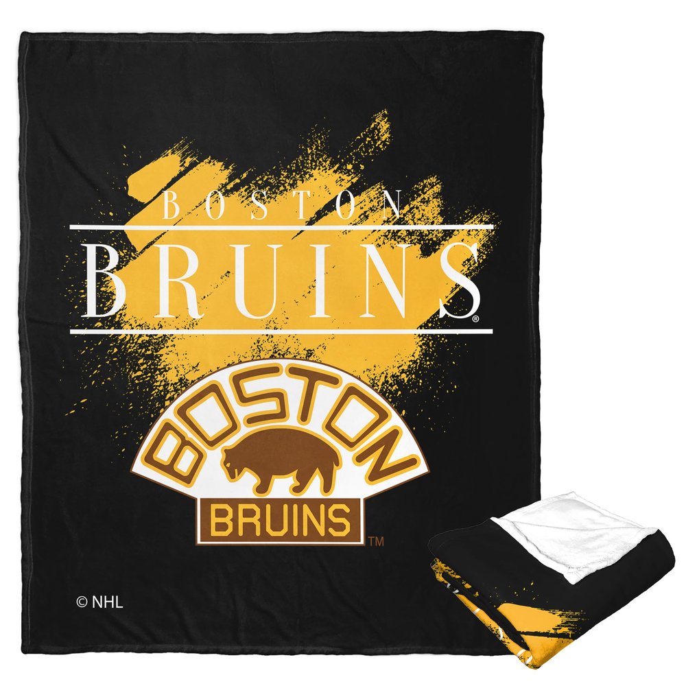 Northwest NHL Boston Bruins Silk Touch Throw Blanket, 50" x 60", Vintage Burst