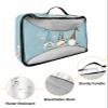 4 Set Packing Cubes for Travel Luggage Organizer Bags Happy Easter Cute Gnomes with Easter Eggs Blue Background Travel Cubes for Carry on Suitcases Travel Bags Travel Accessories (XL, L, M, S) view 3