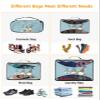 4 Set Packing Cubes for Travel Luggage Organizer Bags Happy Easter Cute Gnomes with Easter Eggs Blue Background Travel Cubes for Carry on Suitcases Travel Bags Travel Accessories (XL, L, M, S) view 4