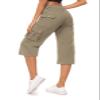 Moosehill Women's Cargo Capris Pants: Lightweight Hiking Travel Pants with 6 Pockets Water Resistant Summer Outdoor (Khaki,6) view 1