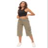 Moosehill Women's Cargo Capris Pants: Lightweight Hiking Travel Pants with 6 Pockets Water Resistant Summer Outdoor (Khaki,6) view 2
