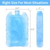 8-Pack Ice Packs for Lunch Boxes Cooler Tote Bag Reusable Frozen Cool Flat Light Compact Small Mini Freezer Coolers Accessory Snack Soda Shock Blocks Pack for Summer Travel Outdoor Picnic Fishing Flip view 3
