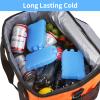 8-Pack Ice Packs for Lunch Boxes Cooler Tote Bag Reusable Frozen Cool Flat Light Compact Small Mini Freezer Coolers Accessory Snack Soda Shock Blocks Pack for Summer Travel Outdoor Picnic Fishing Flip view 4