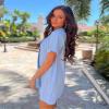 Halife Swimsuit Coverup for Women Summer Bikini Cover Ups V Neck Bathing Suit Cover Up Dress Shirt Sky Blue XL view 3