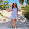 Halife Swimsuit Coverup for Women Summer Bikini Cover Ups V Neck Bathing Suit Cover Up Dress Shirt Sky Blue XL view 4