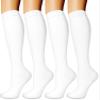 BLONGW Compression Socks for Women & Men Circulation (4 Pairs) 15-20 mmHg is Best Support for Nurses Running Hiking Travel,Small-Medium view 1