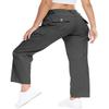 YSENTO Womens Cargo Hiking Pants with Pockets Lightweight Stretch Quick Dry Camping Travel Pants Roll Up Dark Grey L view 2