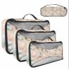 4 Set Packing Cubes for Travel Luggage Organizer Bags Boho Easter Bunny Feather Print Travel Cubes for Carry on Suitcases Travel Bags Space Saving Travel Accessories (XL, L, M, S) view 1