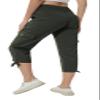 YuKaiChen Women's Capris Hiking Summer Pants Outdoor Athletic Travel Casual Lightweight Quick Dry with Pockets ArmyGreen XL view 1