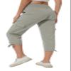 YuKaiChen Women's Capris Hiking Summer Pants Outdoor Athletic Travel Casual Lightweight Quick Dry with Pockets greykhaki XL view 1