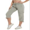 YuKaiChen Women's Capris Hiking Summer Pants Outdoor Athletic Travel Casual Lightweight Quick Dry with Pockets greykhaki XL view 2