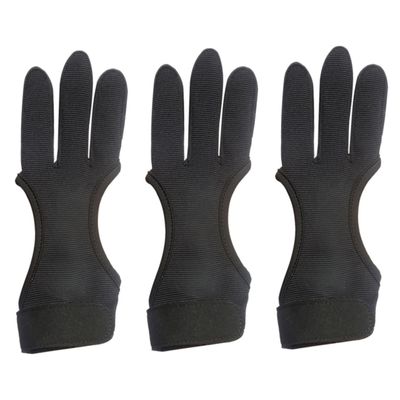 BESPORTBLE 3pcs Professional Portable Finger Protector for Archery Adjustable Wear-Resistant Glove Comfortable Design for Efficient Shooting and Bowstring Protection