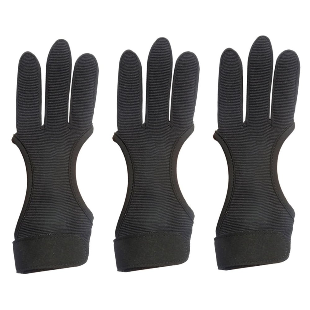 BESPORTBLE 3pcs Professional Portable Finger Protector for Archery Adjustable Wear-Resistant Glove Comfortable Design for Efficient Shooting and Bowstring Protection