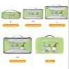 4 Set Packing Cubes for Travel Luggage Organizer Bags Happy Easter Cute Gnomes with Easter Eggs Green Background Travel Cubes for Carry on Suitcases Travel Bags Travel Accessories (XL, L, M, S) view 2