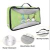 4 Set Packing Cubes for Travel Luggage Organizer Bags Happy Easter Cute Gnomes with Easter Eggs Green Background Travel Cubes for Carry on Suitcases Travel Bags Travel Accessories (XL, L, M, S) view 3