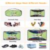 4 Set Packing Cubes for Travel Luggage Organizer Bags Happy Easter Cute Gnomes with Easter Eggs Green Background Travel Cubes for Carry on Suitcases Travel Bags Travel Accessories (XL, L, M, S) view 4