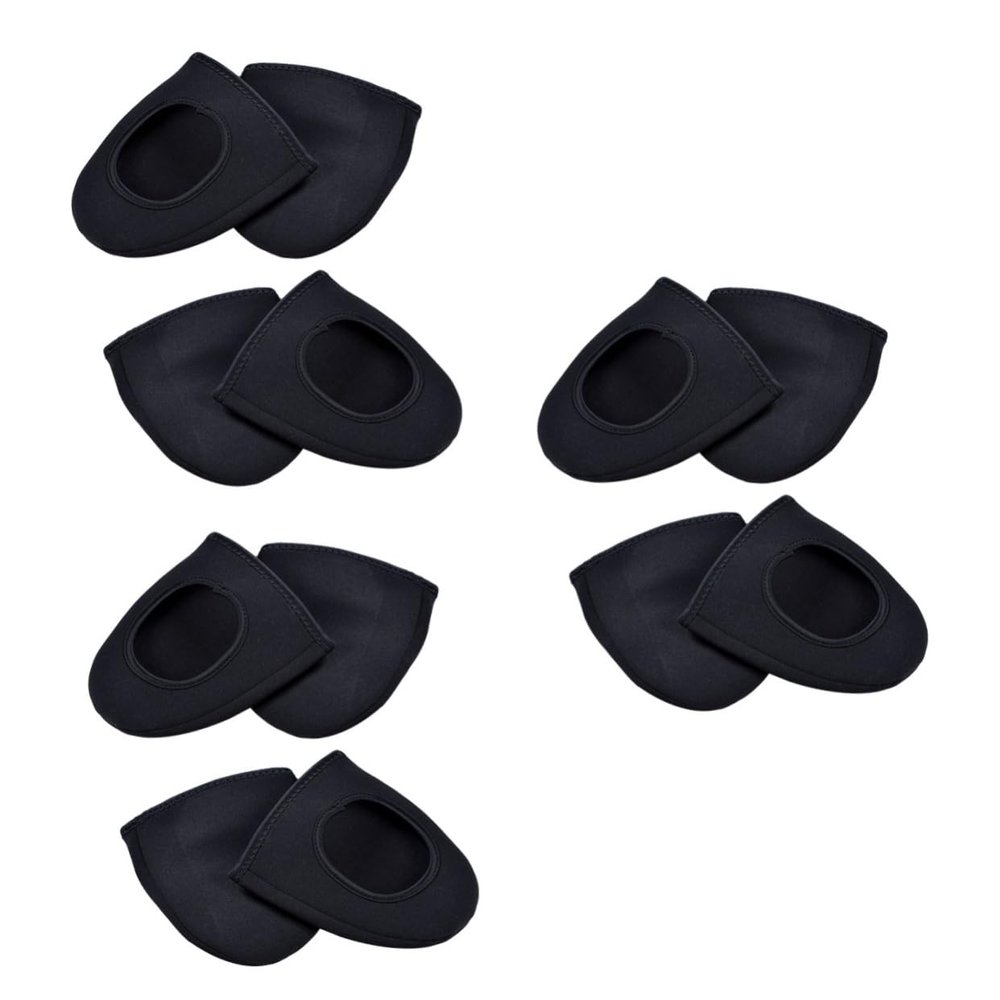 SUPVOX 6pairs Warm and Windproof Cycling Shoes Covers Half Overshoes Slip Essential Cycling Accessory Black