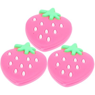 Baluue 3pcs Silicone Tennis Racket Dampener Mini Vibration Absorbers for Shock Reduction Lightweight and Easy to Install Tennis Accessory for Players Strawberry Design