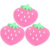 Baluue 3pcs Silicone Tennis Racket Dampener Mini Vibration Absorbers for Shock Reduction Lightweight and Easy to Install Tennis Accessory for Players Strawberry Design view 1