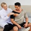 Deyeek Men's Shirt for Shoulder Surgery Tear Away Shirts Side Snap Short Sleeves Rotator Cuff Dialysis Recovery Chemo Clothing view 2