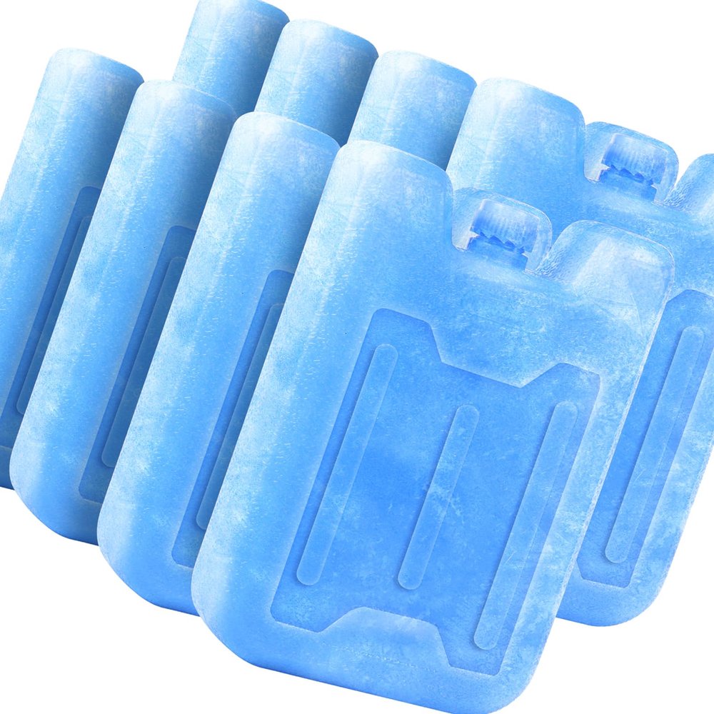 8-Pack Ice Packs for Lunch Boxes Cooler Insulated Bag Reusable Freezable Cold Lightweight Soft Gel Big Icepacks for Backpack Chiller Freeze Keeping Breastmilk Containers Fresh Basket Cute Baby Women