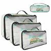 4 Set Packing Cubes for Travel Luggage Organizer Bags Easter Floral Eucalyptus Leaves Truck Wood Grain Travel Cubes for Carry on Suitcases Travel Bags Space Saving Travel Accessories (XL, L, M, S) view 1