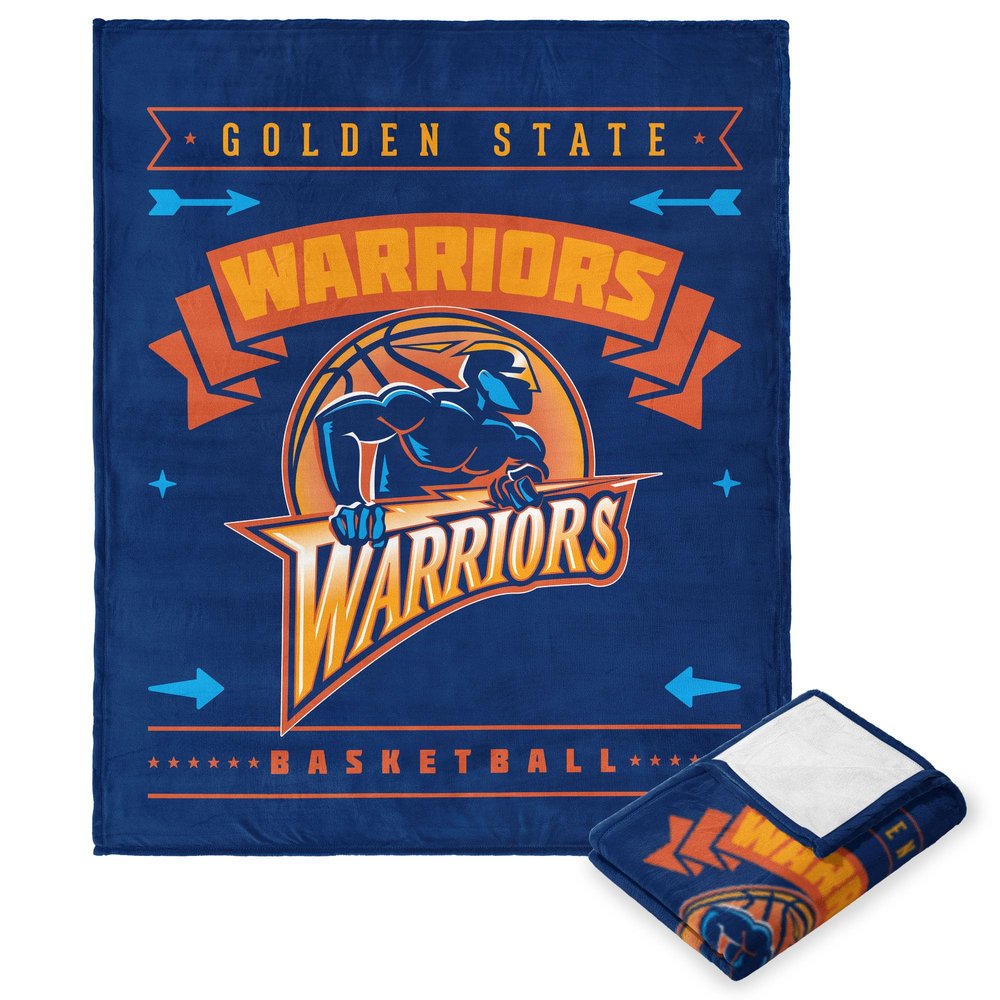 NORTHWEST NBA Golden State Warriors Silk Touch Throw Blanket, 50" x 60", Hardwood Classics