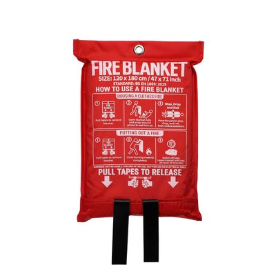 WUERLI Fire Blanket,47" x 71",Fiberglass Fire Blanket for Camping and Fire Fighting Shelters