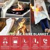 WUERLI Fire Blanket,47" x 71",Fiberglass Fire Blanket for Camping and Fire Fighting Shelters view 3