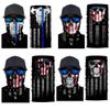 DHSOU Seamless Headwear Bandana Rave Head Wrap Face Cover Scarf Mask Neck Gaiters Warmer Balaclava Headband (6 Skull Flag Series) view 1