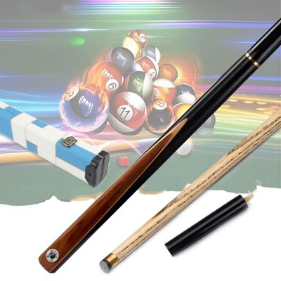 KARFRI Tacos de billar profesionales 3/4 Split Structure Advanced Entry-Level Billiard cue 10MM Black Eight Snooker with Box(Color:3)
