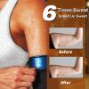 BODYSUNER Women's Arm Trimmers Compression Sleeve Sweat Bands Slimmers for Workout Sport (Blue, XXL) view 2