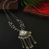 Binni s Wardrobe Oxidized Jewellery Set (Necklace, Earings, Womens), 99 cm, Metal, No Gemstone (Silver) view 4