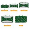 4 Set Packing Cubes for Travel Luggage Organizer Bags St. Patrick's Day Shamrocks Green Clover Leaves Travel Cubes for Carry on Suitcases Travel Bags Space Saving Travel Accessories (XL, L, M, S) view 2