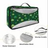 4 Set Packing Cubes for Travel Luggage Organizer Bags St. Patrick's Day Shamrocks Green Clover Leaves Travel Cubes for Carry on Suitcases Travel Bags Space Saving Travel Accessories (XL, L, M, S) view 3
