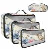 4 Set Packing Cubes for Travel Luggage Organizer Bags Happy Easter Egg Bunny Flower Retro Beige Travel Cubes for Carry on Suitcases Travel Bags Space Saving Travel Accessories (XL, L, M, S) view 1