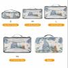 4 Set Packing Cubes for Travel Luggage Organizer Bags Happy Easter Gnome Bunny Blue Flowers Travel Cubes for Carry on Suitcases Travel Bags Space Saving Travel Accessories (XL, L, M, S) view 2