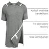 Deyeek Unisex Shirt for Shoulder Surgery Tear Away Shirts Side Snap Short Sleeves Rotator Cuff Dialysis Recovery Chemo Shirts view 4
