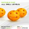 Warping Point Indoor Pickleball Balls, 12 Pack 26 Holes Orange PickleBalls, Meet USAPA Specifications, High Bounce Durable Practice Pickle Ball for Beginners Intermediate Player view 3