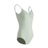 HROYL women's Classic V-neck Gymnastics Camisole Leotard With Adjustable Straps for Ballet Dance,3S-C11-Grayish Green,size XS view 2