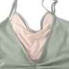 HROYL women's Classic V-neck Gymnastics Camisole Leotard With Adjustable Straps for Ballet Dance,3S-C11-Grayish Green,size XS view 4