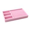 DGFJY Velvet Pink Jewelry Storage Tray Earring Organizer Pretty Jewelry Tray 3 Slots/6 Slots/18 Slots Jewelry Storage Trays Stackable view 1