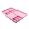 DGFJY Velvet Pink Jewelry Storage Tray Earring Organizer Pretty Jewelry Tray 3 Slots/6 Slots/18 Slots Jewelry Storage Trays Stackable view 4
