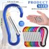 Yaocom 300 Pcs 2" Carabiner Bulk Spring Snap Hooks Bulk Aluminum Alloy Clip Keychain for Hanging Camping Hiking Traveling Fishing Outdoor Activities(Colorful) view 2