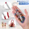 Yaocom 300 Pcs 2" Carabiner Bulk Spring Snap Hooks Bulk Aluminum Alloy Clip Keychain for Hanging Camping Hiking Traveling Fishing Outdoor Activities(Colorful) view 3