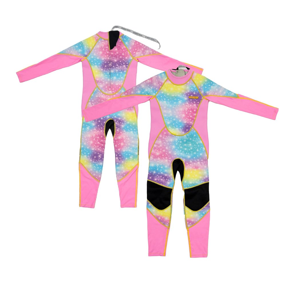 Cheekaaboo Kids Wetsuit Ages 4-12 | 2.5 mm Neoprene Long Sleeve Full Body Swimsuit | Thermal UPF 50+ Sun Protection Sunsafe Suit for Boys & Girls