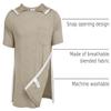 Deyeek Men's Shirt for Shoulder Surgery Tear Away Shirts Side Snap Short Sleeves Rotator Cuff Dialysis Recovery Chemo Clothing view 4