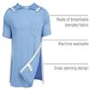 Deyeek Men's Full Open Side Snap Shirts Soft Tear Away Adaptive Clothing view 4