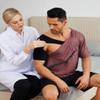 Deyeek Men's Post Shoulder Surgery Shirts Tear Away Snap Button Dialysis Clothing Broken Arm Shirt Hospital Gowns for Men view 2