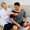 Deyeek Shoulder Surgery Shirts for Men Side Snap Short Sleeves Tear Away Shirts Rotator Cuff Dialysis Recovery Chemo Shirts view 2
